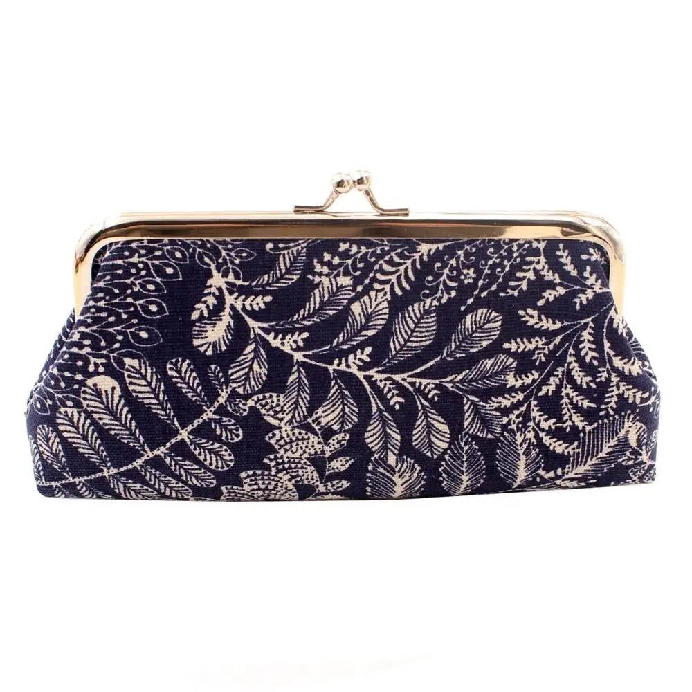 

Vintage Money Bag Leaf Coin Purse Wallet Kiss Clasp Lock Storage Bag Clutch Lipstick Bag Handbag Keyring Long Purse Bag Male