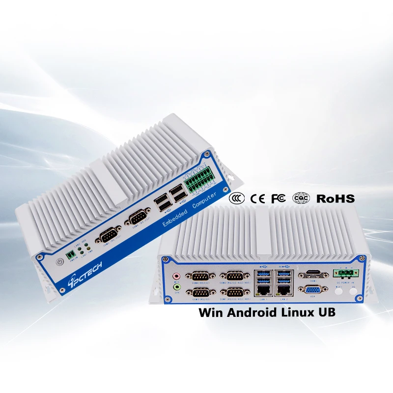 China Manufacture Qiyang Embedded Customized Single Board Industrial Computer Fanless Box Pc Battery Powered J4125 Mini Pcs