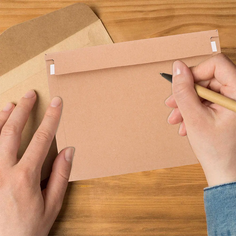 25 uds. Sobres de correo para documentos fotográficos, sobres de cartón con tira automática, sobres de envío protectores planos y rígidos para oficina