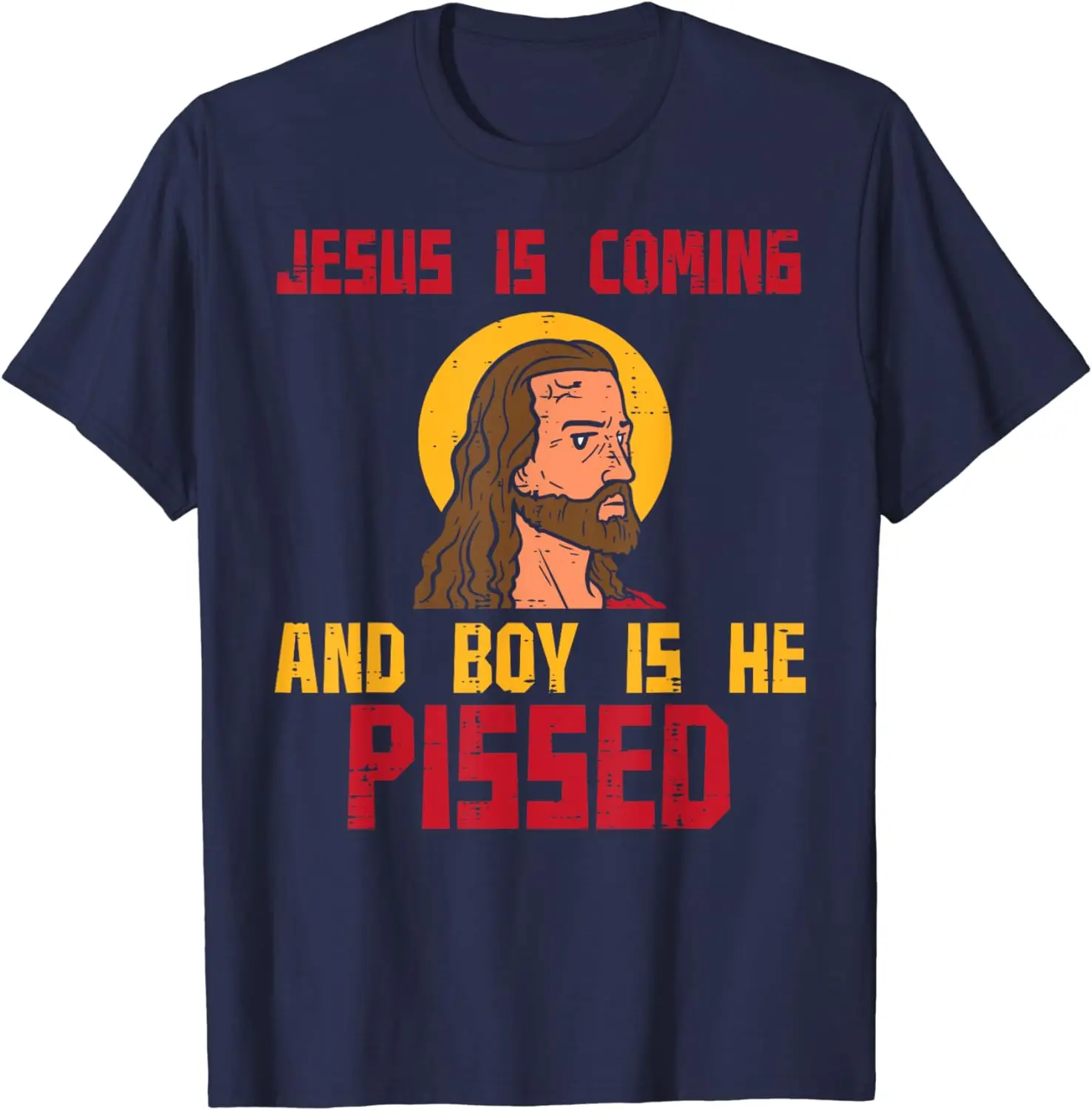 Jesus Is Coming Funny Catholic Religious Christian Classical Men Women T-Shirt Streetwear Hip-hop T-shirts 100% Cotton Tee Tops image 2