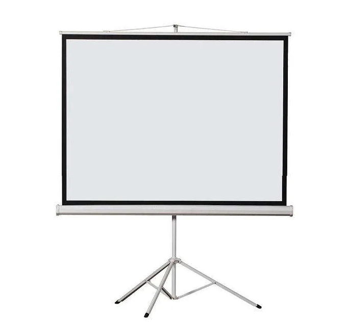 2026Selling High Quality 60-150 Inch Tripod Pull up Standing Frame Projector Screen for Outdoor Camping Projector Screenpromote