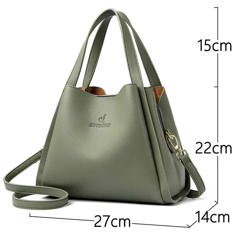 3 layers womens bag for women 2024 New luxury handbags High Quality Leather ladies women Shoulder Bag Female bags Crossbody bag