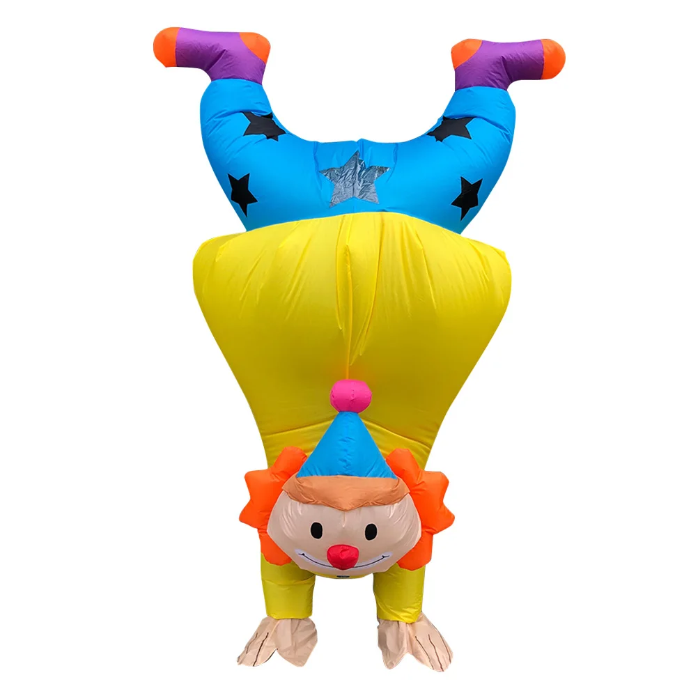 

Clown Inflatable Costume Premium Polyester Durable Lightweight Handstand Suit Adult Cosplay Carnival Party Props