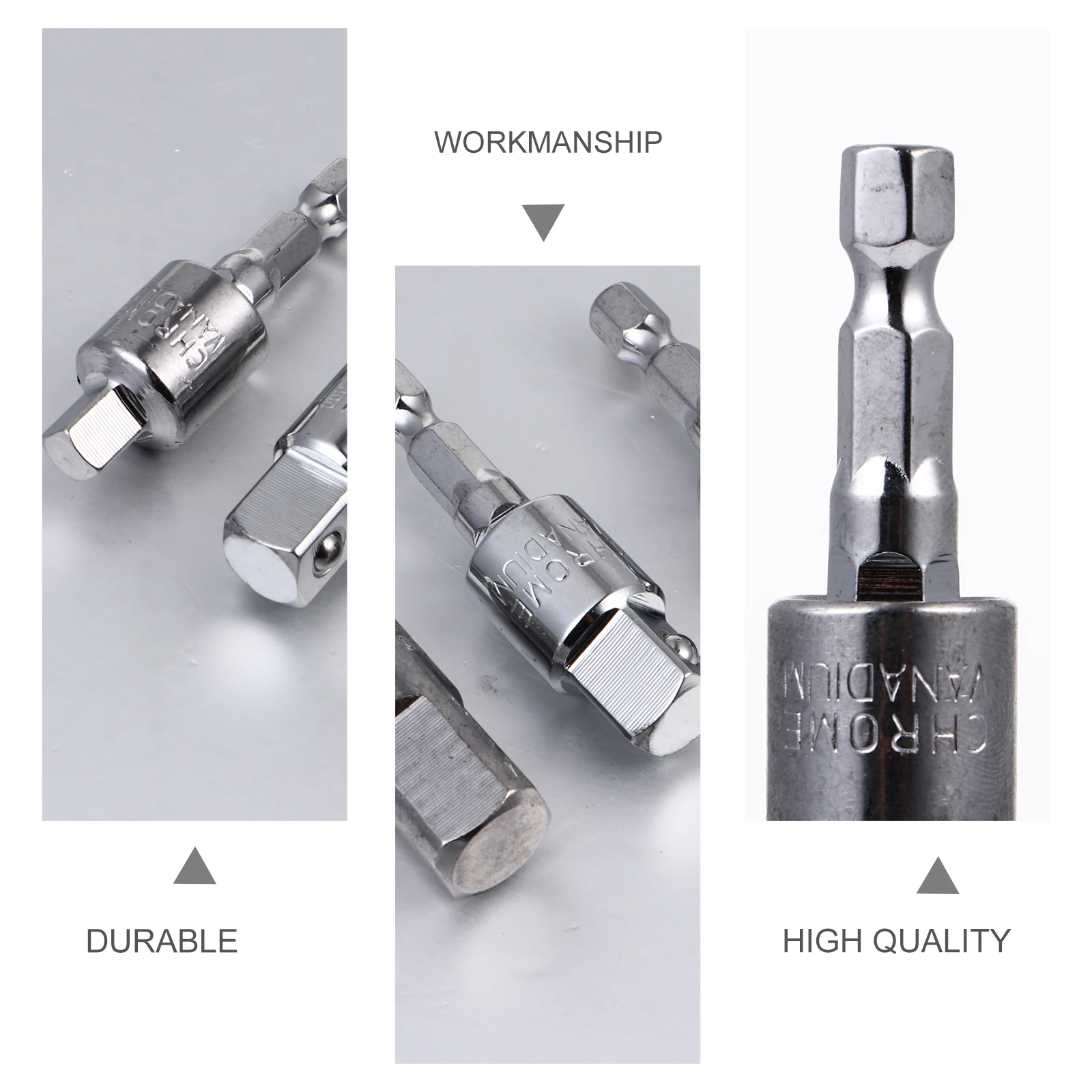 

3pcs 360°Rotatable Power Drill Socket Adapter Set Impact Driver Extension Bit For 1/4 Inch 1/2 Inch Tools Nut Driver Pneumatic