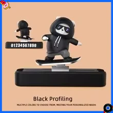 

Car Center Console Ornaments Mini Skateboard Bear Car Decoration Interior Accessories Cute Doll Car Dashboard Decoration Multi