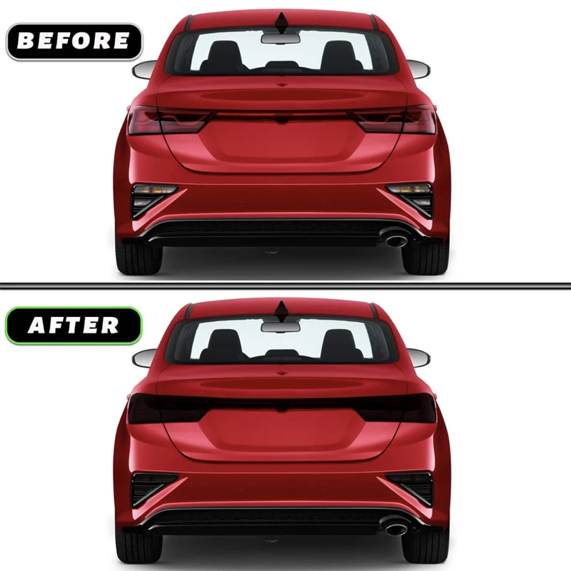 Pre-cut vinyl overlay for Jeep Grand Cherokee 2014-2021 Tail Lights Rear Bumper Reflector Strip Glossy Dark Smoke Wrap