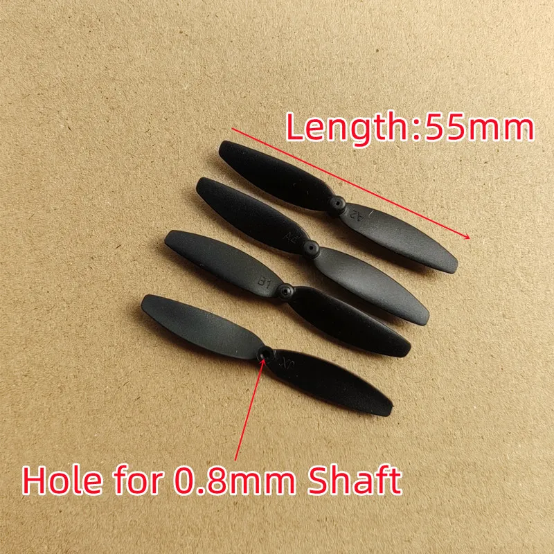 D4 Mini Drone Quadcopter 55mm 0.8mm A B Main Blades Props Propeller Spare Parts