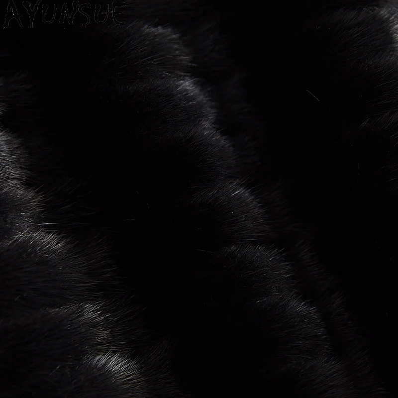 AYUNSUE Gilet de fourrure pour femme 2025 nouveauté vêtements noirs automne hiver manteau femme mode coréenne vêtements pour femme Veste Hiver