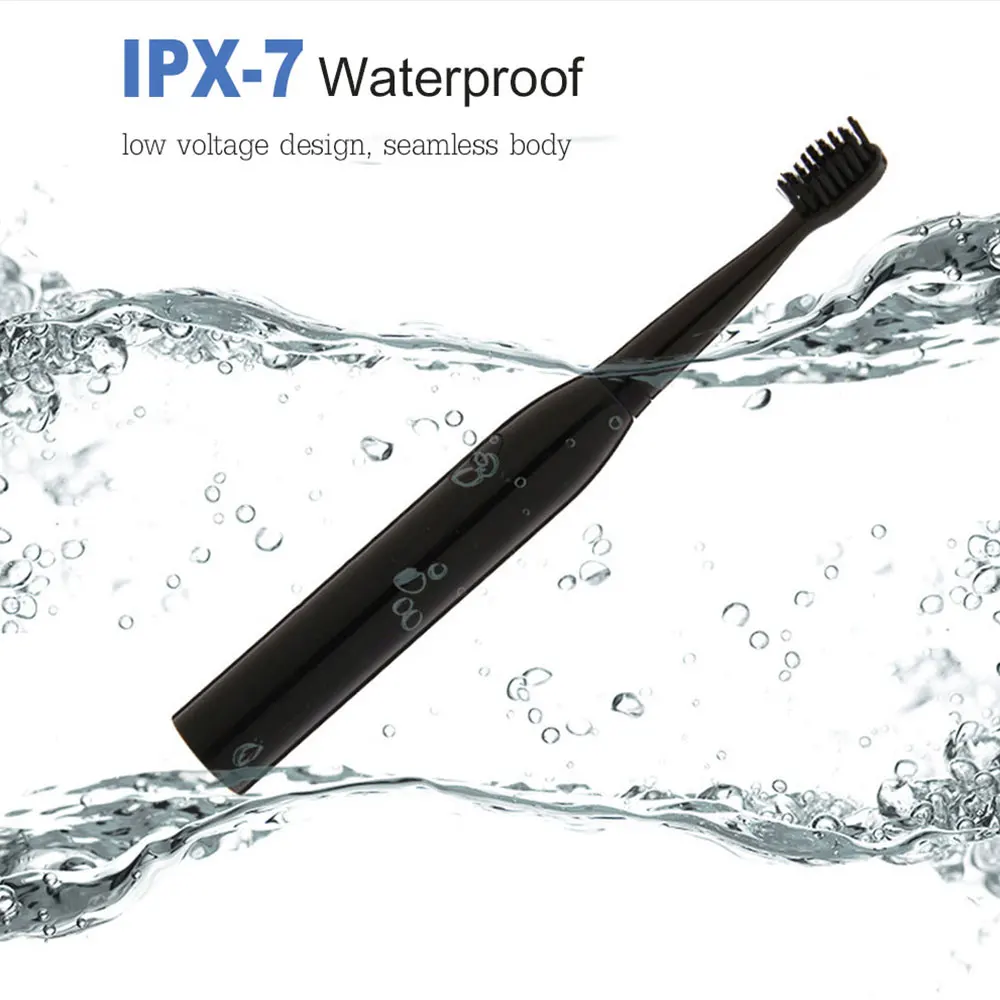 Potente cepillo de dientes eléctrico sónico ultrasónico, carga USB, recargable, lavable, blanqueamiento electrónico, 8 Uds., cabezales de cepillo de