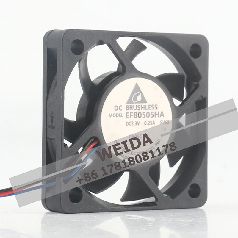 Delta 3.3V 0.25A 5010 50X50X10MM 5CM ultra-thin quiet graphics card usb Double Ball EFB0505HA cooling fan