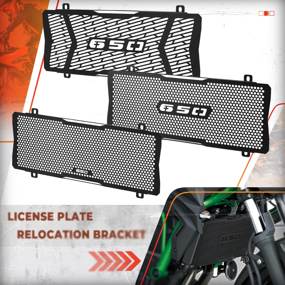 

2023 2024 Motorcycle FOR KAWASAKI Z650 Z 650 2017-2020 2021 2022 Radiator Guard Grille Oil Cooler Cover Black Aluminum alloy