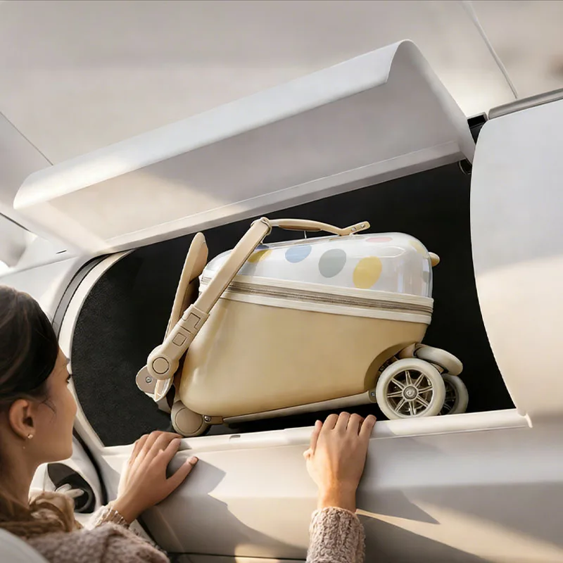 Reisekoffer für Kinder zum Fahren und Gehen, Babykoffer, auf dem das Baby mitfahren kann, 20-Zoll faltbarer Kinderwagen – Detail 10