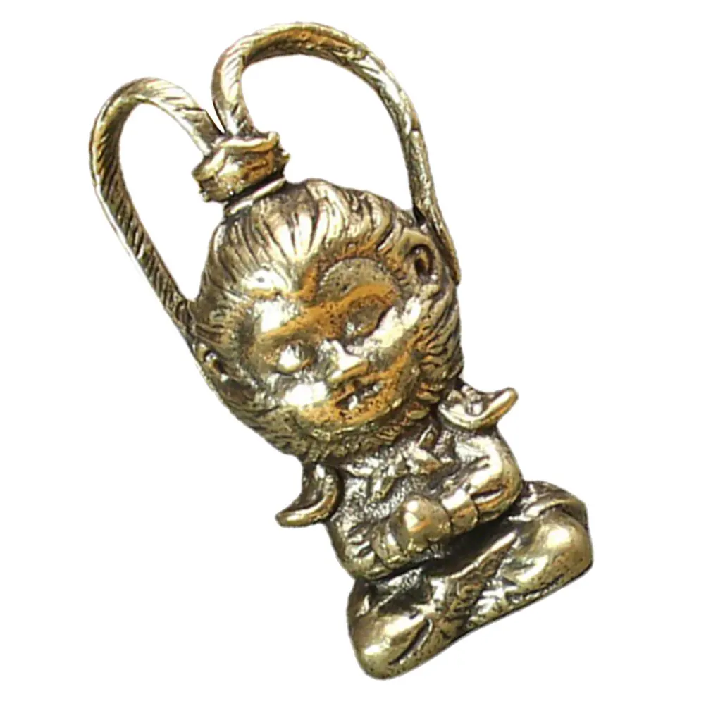 

Handmade Copper Monkey King Pendant Retro Keychain Charm Bracelet Decorations Symbolism Wukong for bracelets