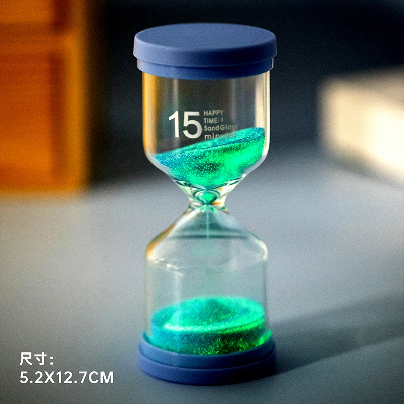 Hourglass Timer Children's Drop-proof Glow-in-the-dark 10-minute Learning Time Management Creative Macaron Color Quicksand Ornam