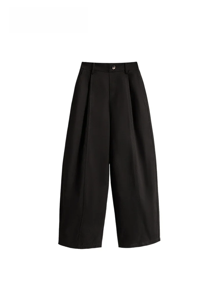

High Waist Wide Leg Suit Pants for Women Loose Fitting plus Size Spring New Sle Korean Sle Casual Cotton Blend Pants