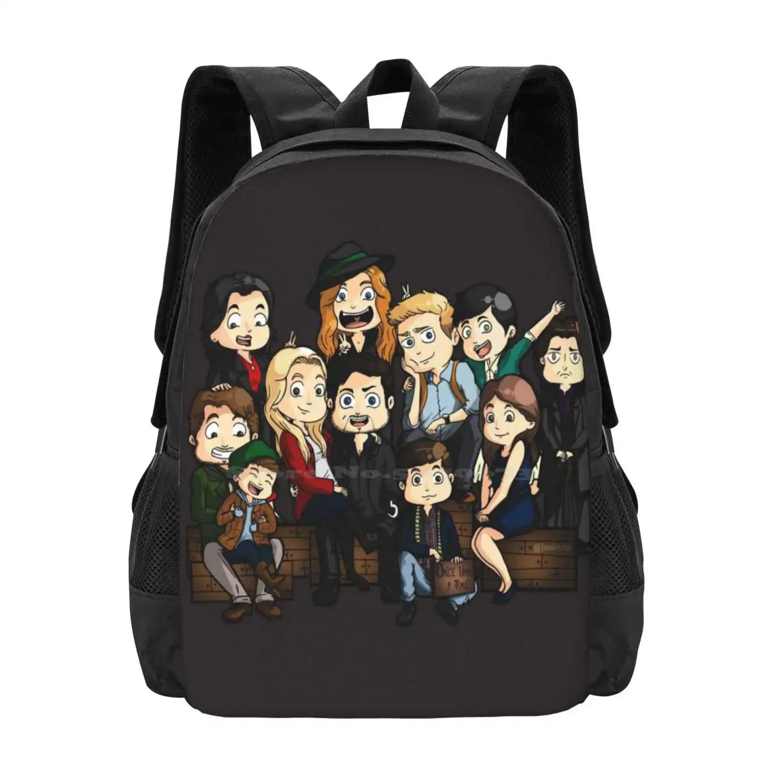 Family Pattern Design Bagpack School Bags Captain Swan Once Upon A Time Ouat Cs Art Killian Jones Swan Captain Hook The Jolly