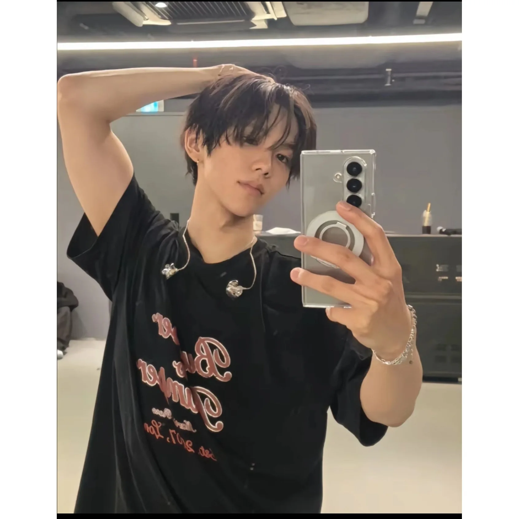 Martine Rose American Retro Distressed Loose Casual Unisex Pure Cotton Short Sleeve T-Shirt round Neck Print Summer Top