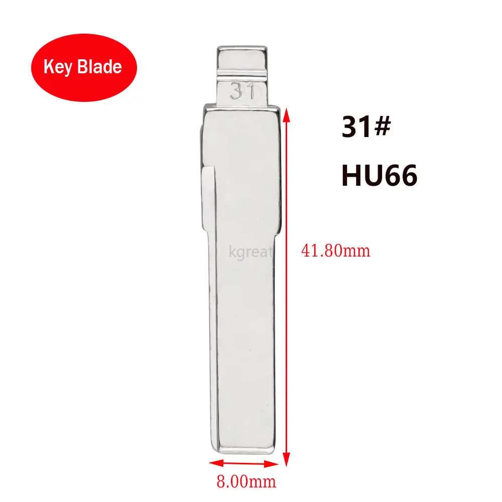 

10шт 31 # HU66 KD Key Blade Flip Remote Key Blank для VW Passat Bora Seat Skoda Audi для Keydiy KD Xhorse VVDI JMD