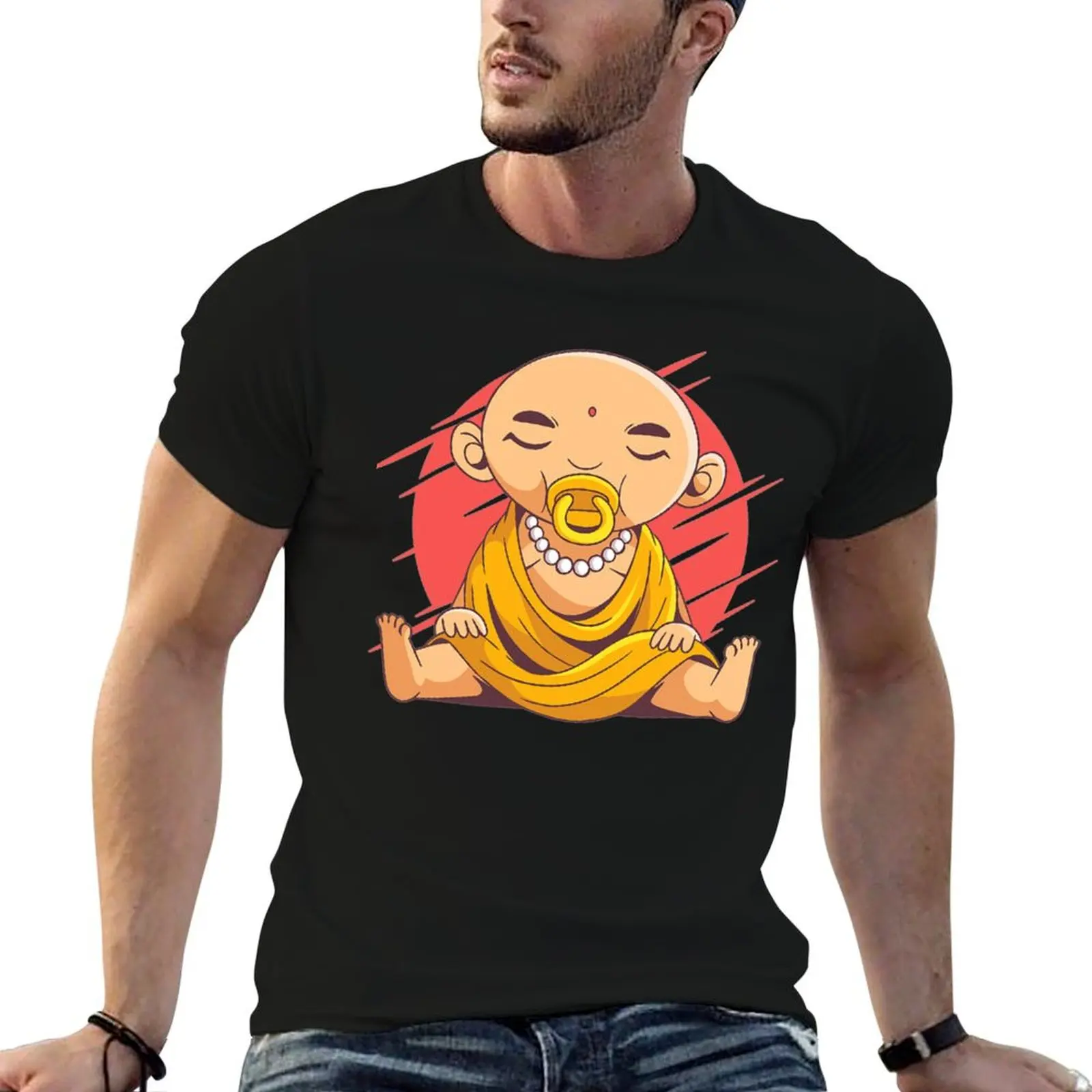 

Baby Buddha Meditation T-Shirt man t shirt graphic t shirts for man slim fit T-Shirt