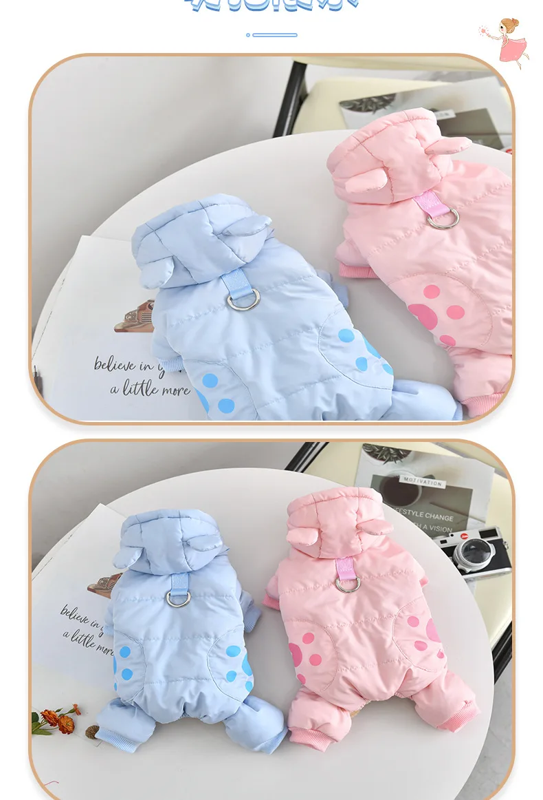 Bär Schal Mädchen Weibliche Kostüme Für Hunde Welpen Harness Unten Parkas Kleine Mittlere Größe Rassen Haustier Overalls Chihuahua Bichon Outfit – Detail 4