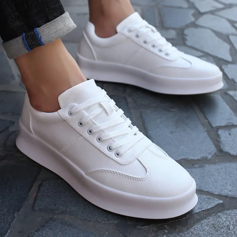 Luxury Designer Men Shoes High-quality Leather Casual Shoe Fashion Platform Sneaker for Men White Tennis Shoes Zapatillas Hombre