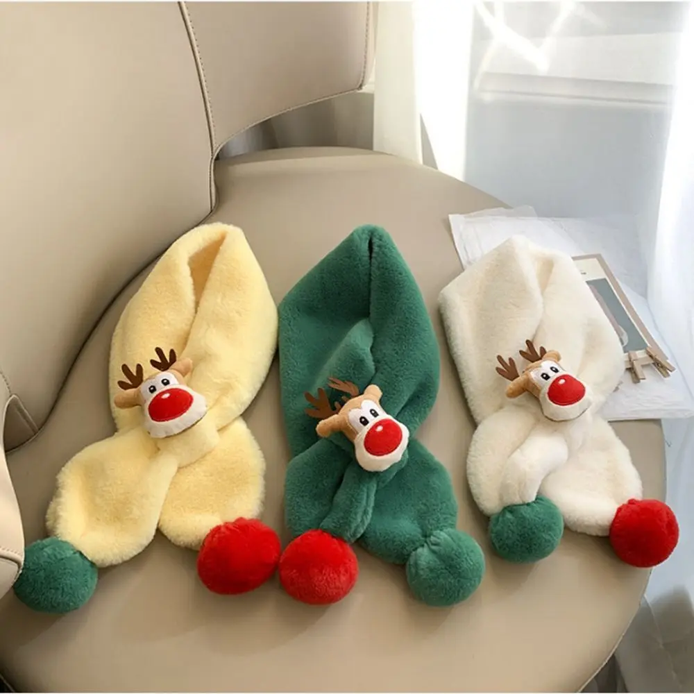 

Fur Boys Girls for Christmas Party Outdoor Scarf Autumn Winter Apparel Accessories Christmas Scarf Scarf Cartoon Scarf
