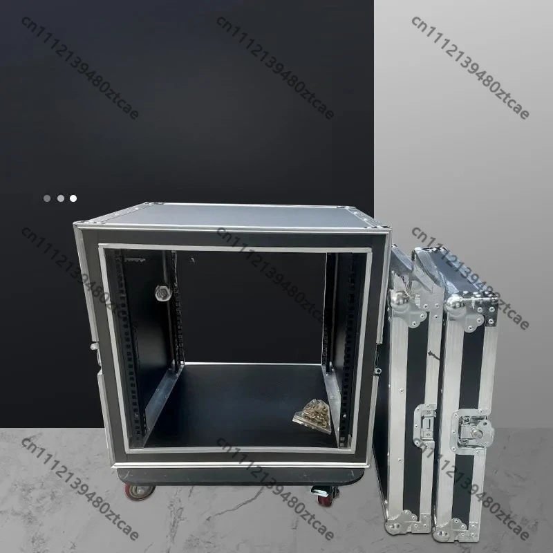 12U 16U Double Door Shockproof Audio Flight Rack Case, DJ Mixer Amplifier Sound Equipment Storage Protection Equipment - view 2