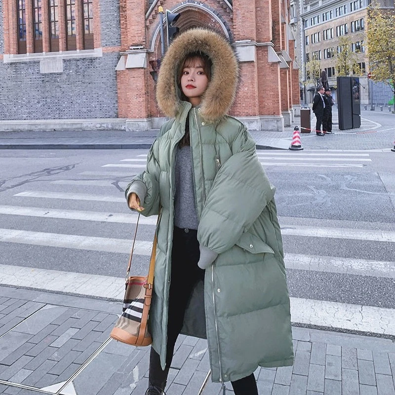 سترة شتوية للنساء 2025 موضة كورية مبطنة معطف طويل الطول سميك مبطن بالقطن #6
