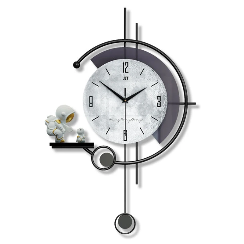 

Modern Creative Wall Clock Living Room Decoration Pendulum Clock Bedroom Silent Movement Wall Clocks Interior Cartoon Clocks
