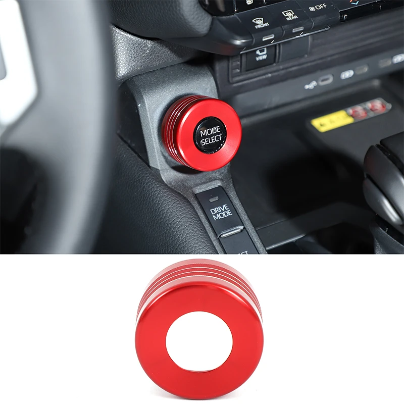 

For Toyota Land Cruiser Prado 250 LC250 2024+ Aluminum Alloy Red Car Driving Mode Knob Ring Decorative Sticker Car Accessories