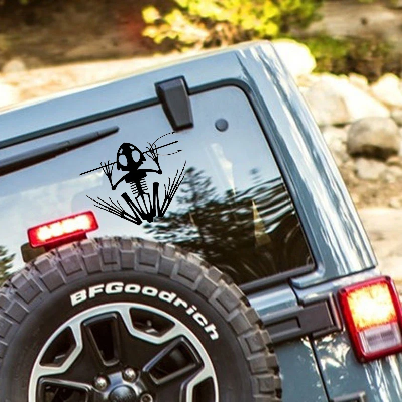 15CM Reflective Car Stickers Navy Seals Frog Skeletons Car Bumper Sticker Scratch Sticker Waterproof Reflective Decal