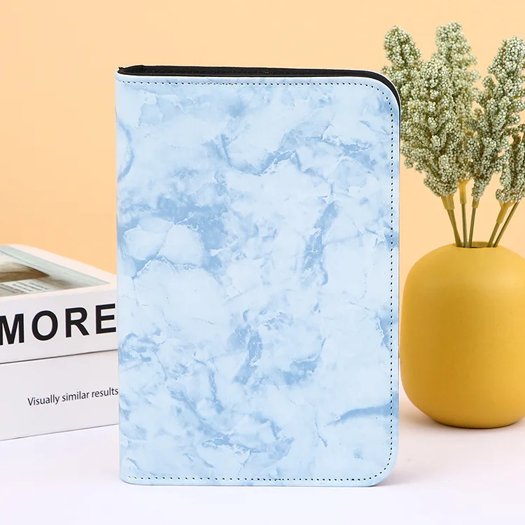 A6 Hand Zip Bag Marble Loose Leaf Binder Notebook Inner Core Cover Note Book Planner Office Stationery Supplies