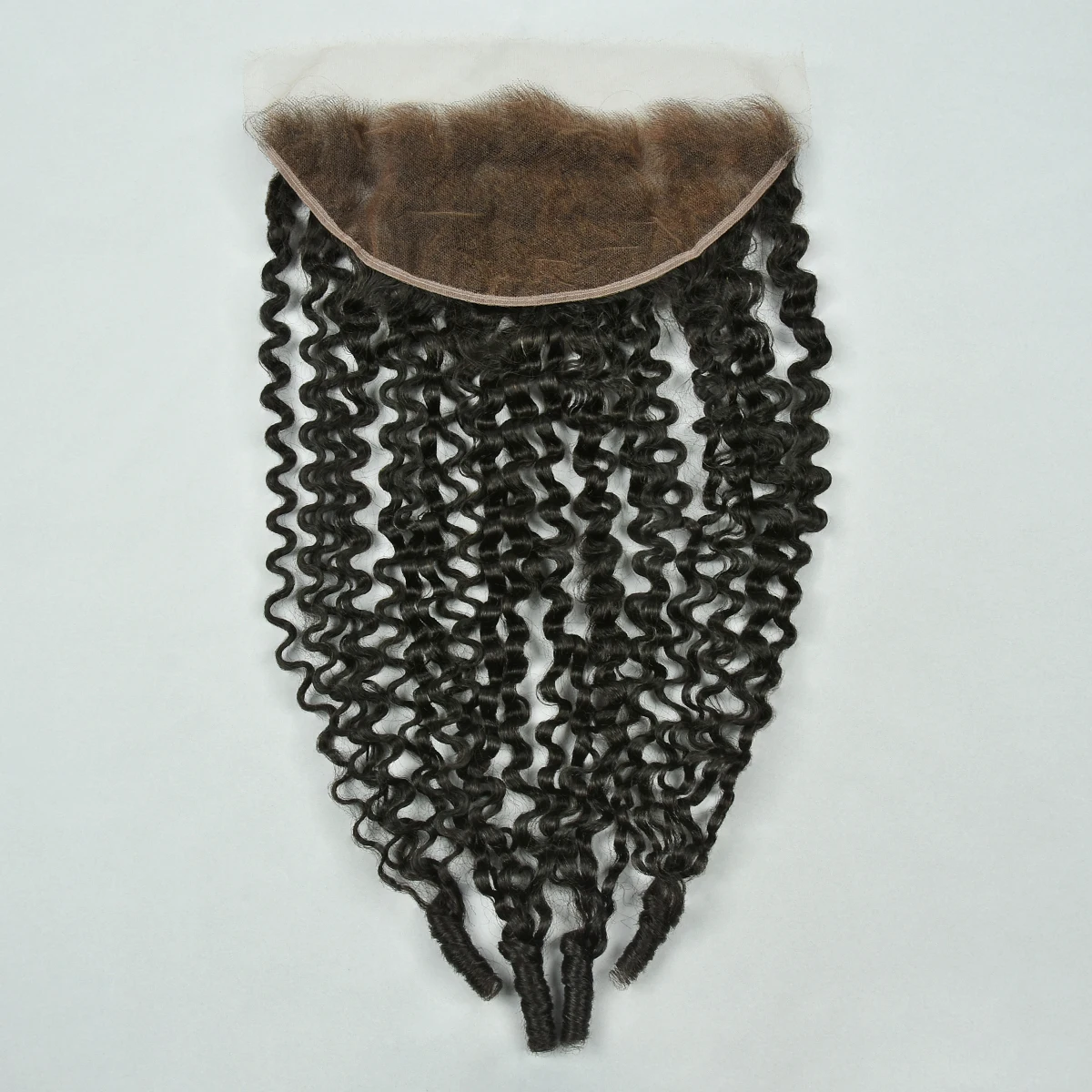 Burmese Curly 13x4 Lace Front 100% Human Hair Transparent Lace Front Natural Color Remy Hair Hand Tied HairUGo