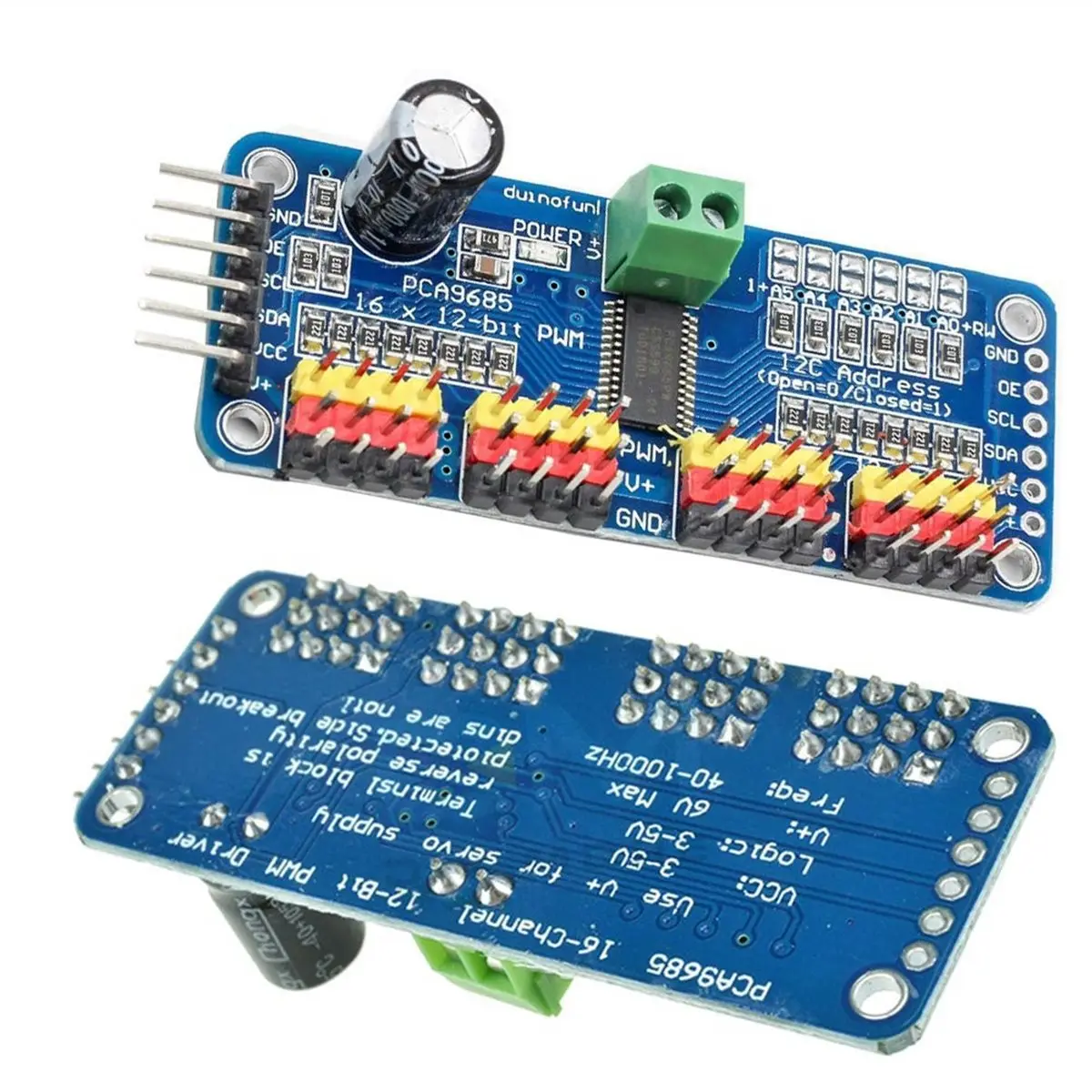 2026 NEW 10pcs PCA9685 16 Channel 12-Bit PWM Servo Motor Driver IIC Module for and