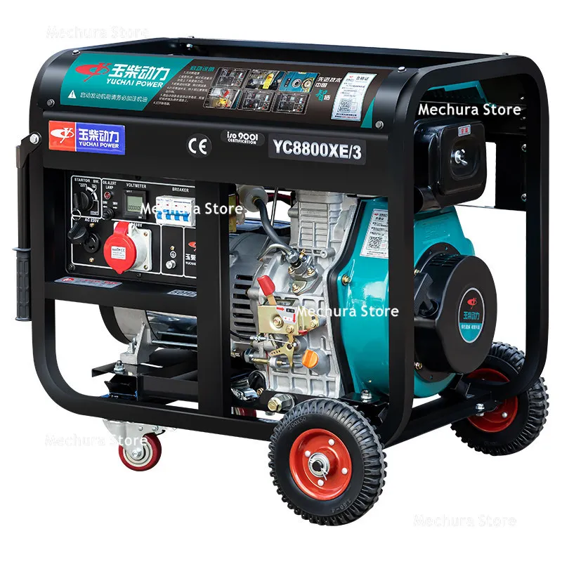 Compact Home Diesel Generator – 5/6/8/10KW, Single Phase 220V & Three Phase 380V, Dual Voltage Reliable Power Household Use JT60