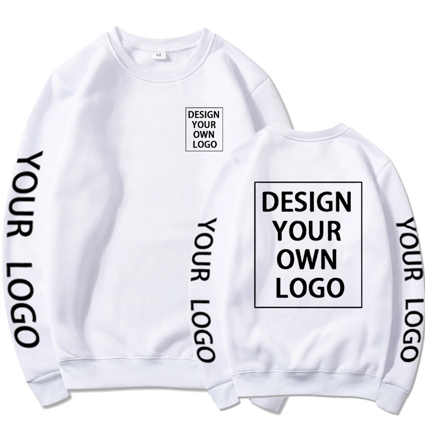 Custom Sweatshirt Your Own Design Print Crewneck Pullovers New Harajuku Men/Women DIY Text Logo Hoodies Dropshipping Wholesale