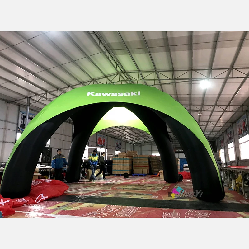 Custom Cheap Outdoor Event 6X6M Inflatable club Air Camping  4 Legs X Tube Protable Marquee Canopy Gazebo Tent with a backwall