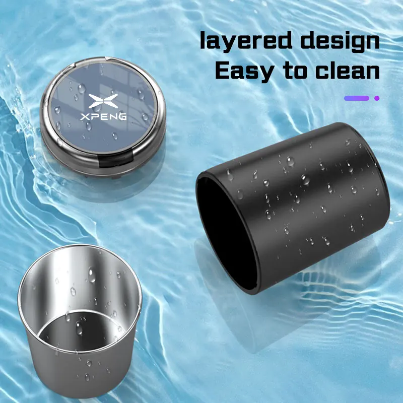 Cendrier à cigarettes de voiture avec couvercle, avec lumière LED, Portable, pour Xpeng G6 P7 G3 G3i G9 P5 X9 X2 N5 F30 H93 Beta 2020 2021 2025