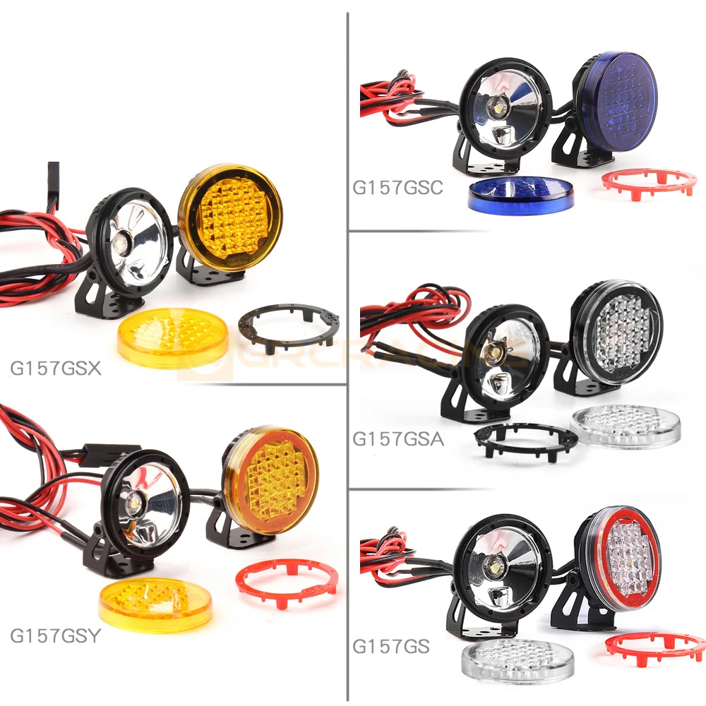 LED Round Spotlight 22mm 3-7V for 1/8 1/10 1/18 RC Crawler Car Traxxas TRX4 TRX6 TRX4M AXIAL SCX10 RC4WD Accessories