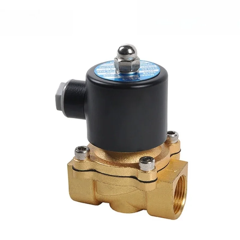 Water inlet 2W brass normally closed normally open solenoid valve zero pressure start two-way valve