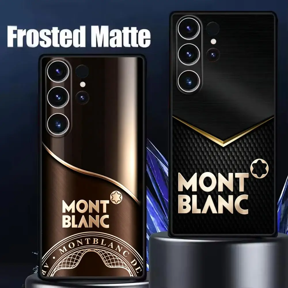 Cool Luxury Brand Phone Case For Samsung Galaxy S26 S25 S24 S23 S22 S21 Plus Ultra Note20 Soft Black Fashion M-MontblancES Hot - view 2