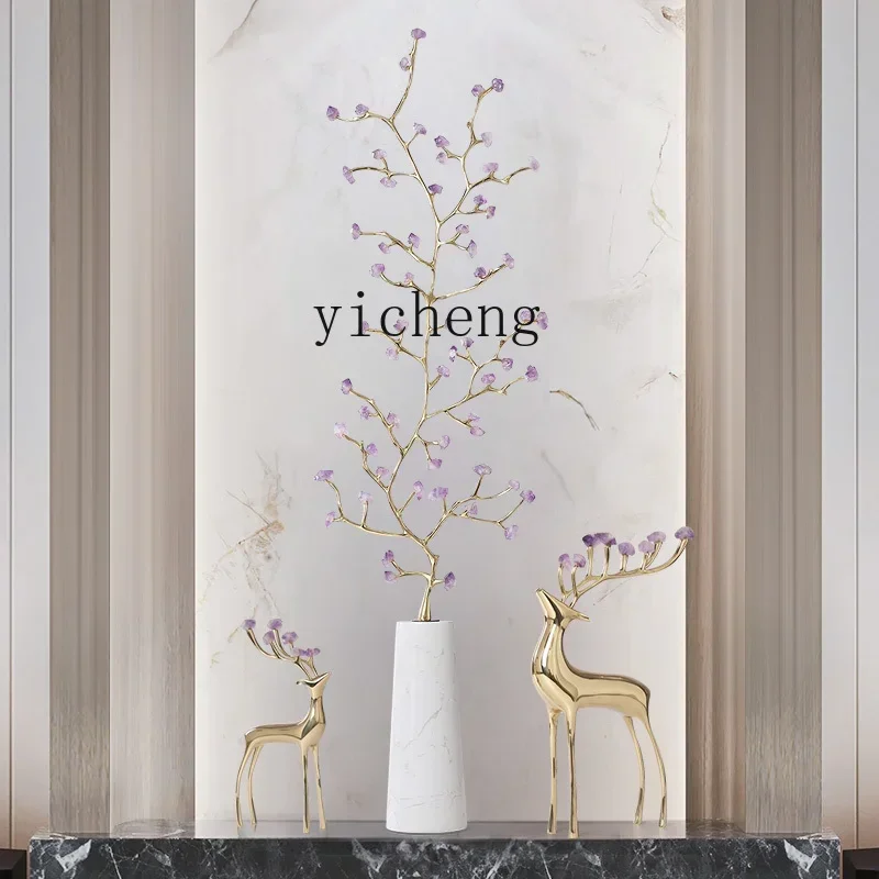 TQH-i7.7  amethyst fortune tree ornament living room corridor entrance entrance high-grade vertical height housewarming new home