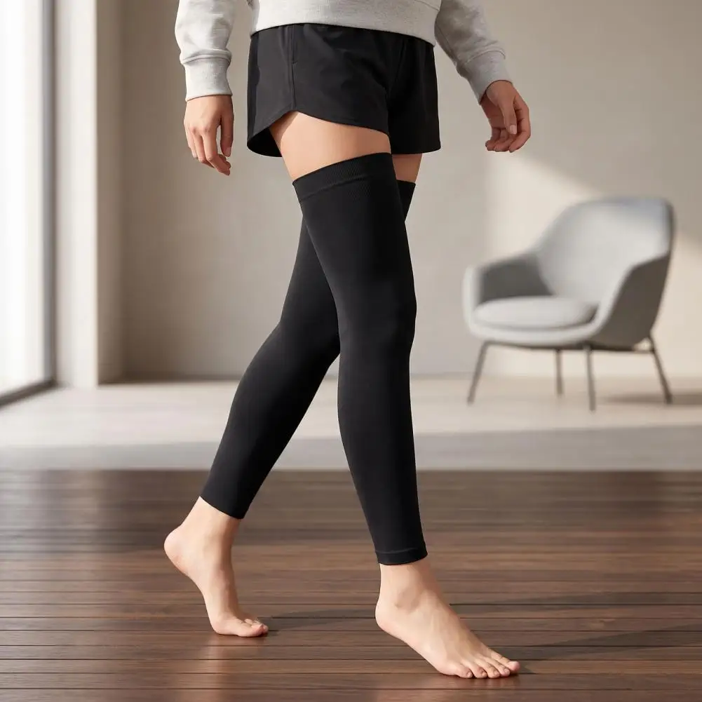 Thermal Leg Sleeves Soft Knee Warmers for Protection Breathable Cotton Leg Sleeves Elastic Thermal Pads Anti-slip Leg for Autumn