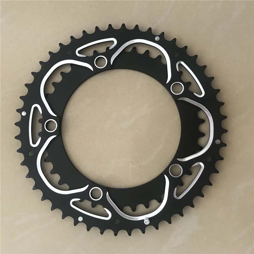 130 BCD Chainring Road Bike 48T 38T Double Speed Bicycle Chainwheel 5 Blots Folding Crankset Chain Wheel Alloy 3/32