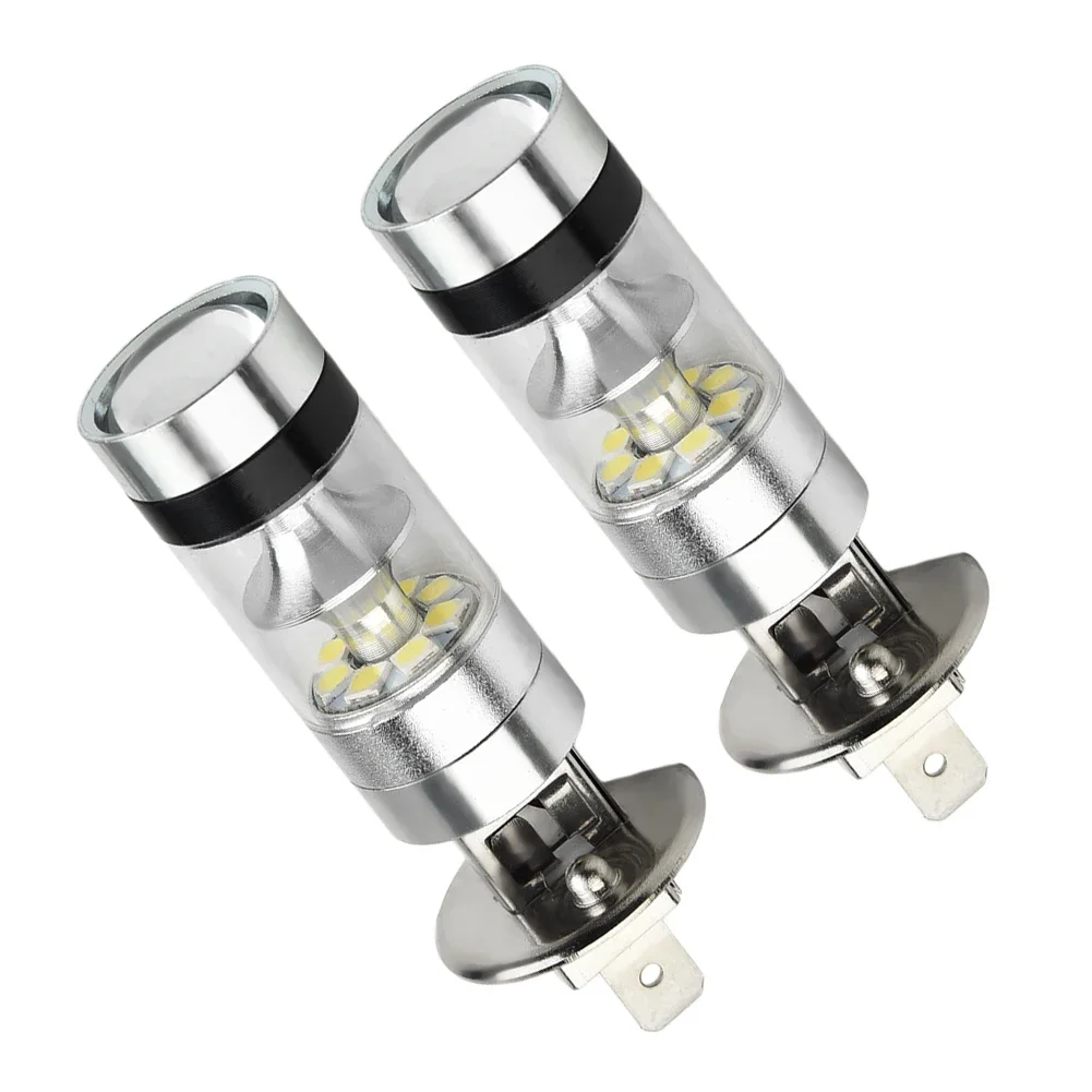 H1 LED Headlight Driving Light Parts Projector Replacement Wear-resistant 1000LM White 100W 12-24V 6000K Useful