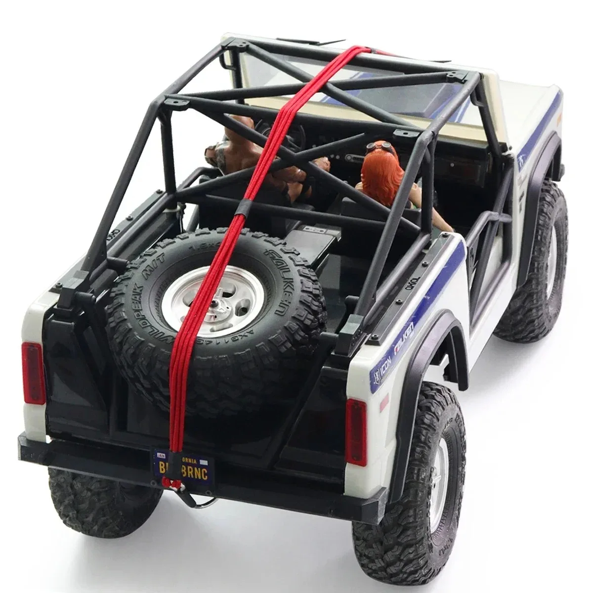 Kinetic Winch Rope with Strap Hook For 1/10 RC Rigs Rock LCG Crawler Gspeed SCX10 TRX4 CFX TF2 Power Wagon Cliffhanger Body