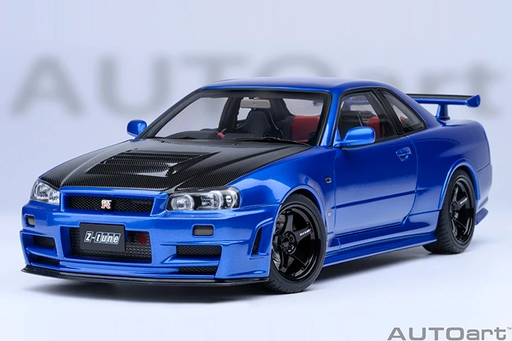 AUTOart 1/18 NISMO R34 GT-R Z-TUNE 5, модели, цвета, литая под давлением модель автомобиля из сплава, Коллекционная модель, готовый продукт