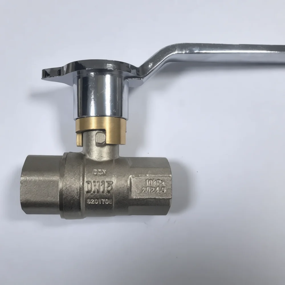 Brass Pipe Ball Valve DN15 Gas Control Switch Commercial Kitchen Catering Stove Pipe Fittings Soft Sealing Components