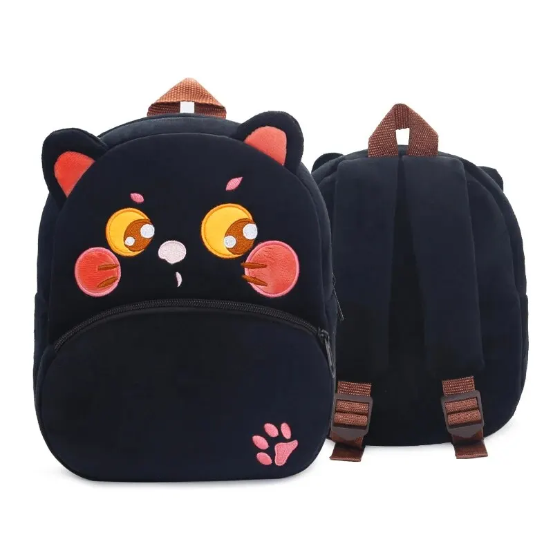 Cute Cartoon Animal Plush Mochila, Saco de brinquedo infantil, Saco de lazer, Meninos e meninas