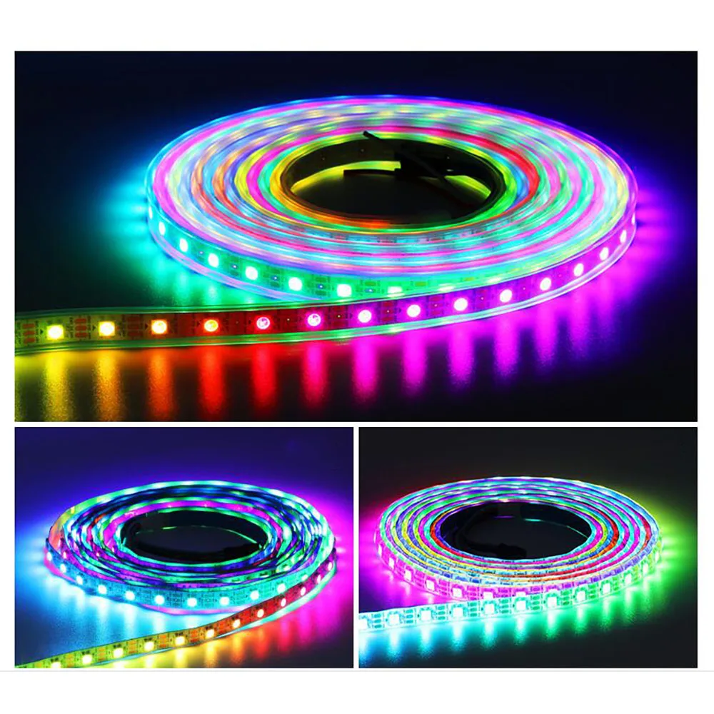 WS2812B LED Strip Individually Addressable Smart RGB  LED Strip Waterproofith and14 Keys RF Wireless Remote Controller Kit DC5V
